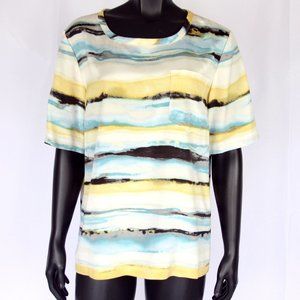 St. John Silk Top / Pool Multi / NWT ($495)